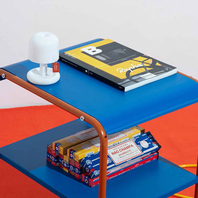 BANACO PENTA サイドテーブル ブルー スチール 幅 45cm 高さ 50cm