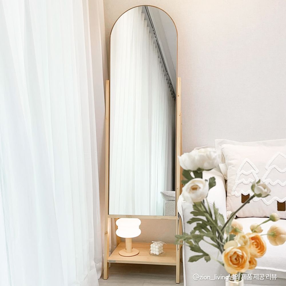 SOFSYS Ovmal アーチ形 全身鏡付き ドレッサー ベージュ 幅 43cm 高さ