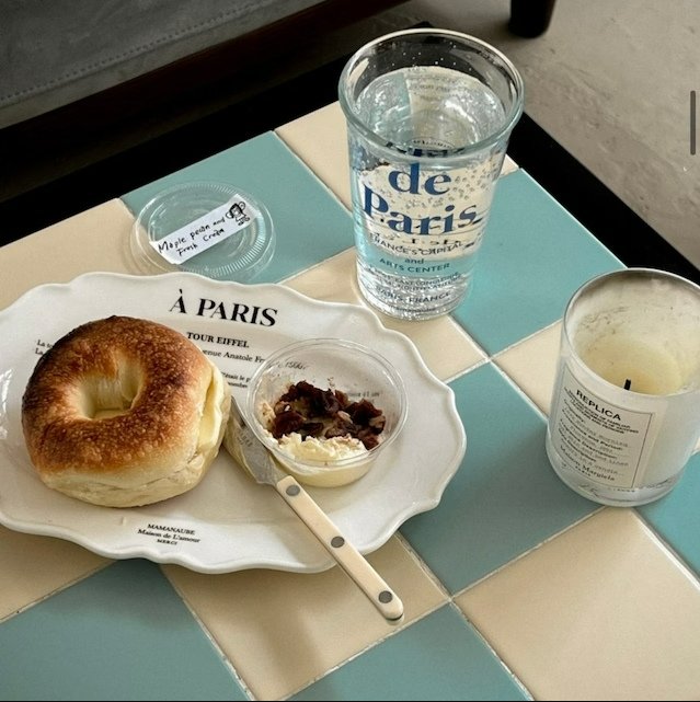 MAMANAUBE a Paris Tour Eiffel フレンチ プレート ブラック 陶磁器