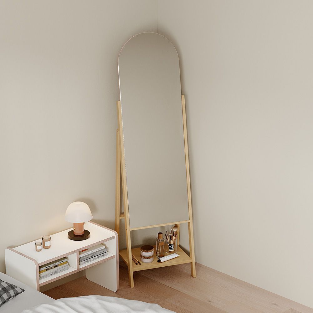 SOFSYS Ovmal アーチ形 全身鏡付き ドレッサー ベージュ 幅 43cm 高さ