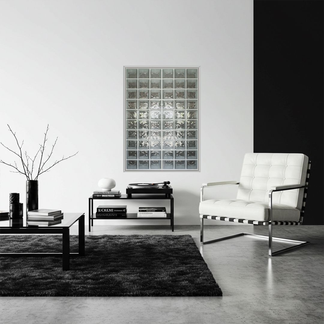 ACID LOW ポスター フレーム付き ガラスブロック A0［8色］ グレー