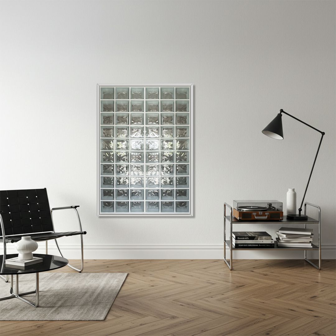 ACID LOW ポスター フレーム付き ガラスブロック A0［8色］ グレー