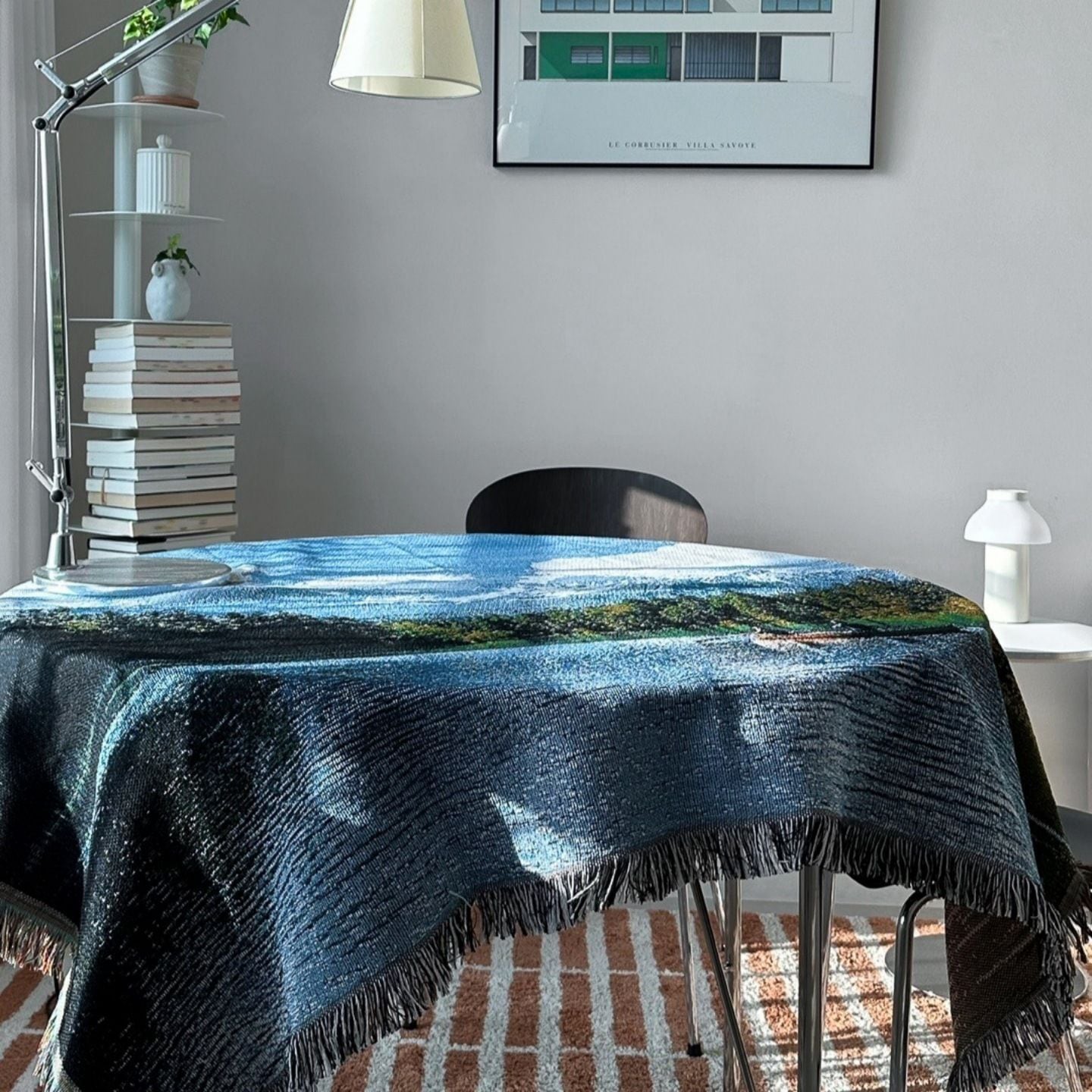 Frewool 壁掛けブランケット［3種］ ブルー サイズ（横） 135cm 洗濯機