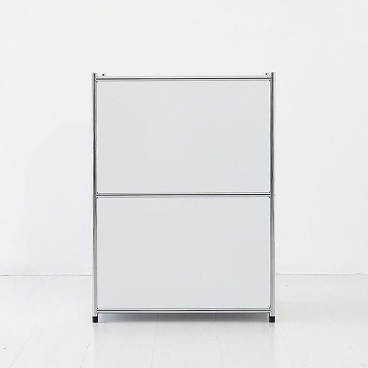 Ohouse Market B SIMPLIE 1x2 ストレージシェルフ MARKET B SIMPLIE 1x2 収納棚 2ドア ホワイト スチール 高さ 85cm 幅