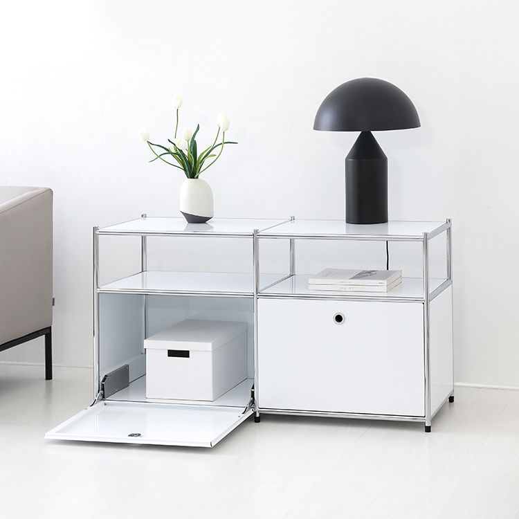 MARKET B SIMPLIE 2x2 収納棚 2ドア ホワイト スチール 高さ 64cm 幅