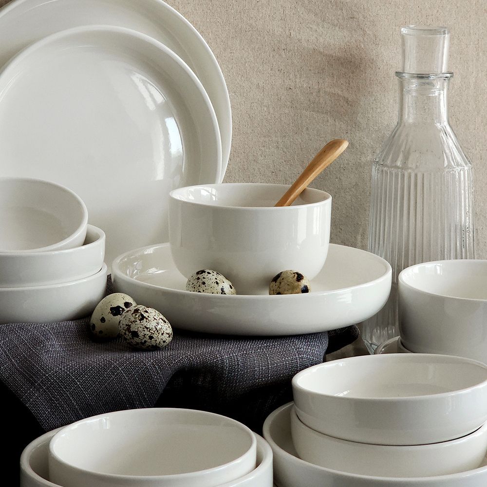 CCLIME クリームホワイト classy 食器 2人 16点セット ホワイト 陶磁器