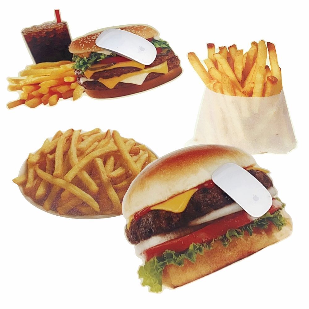 YOU LIKE WHAT burger shop mouse pad［4種］ イエロー ブラウン