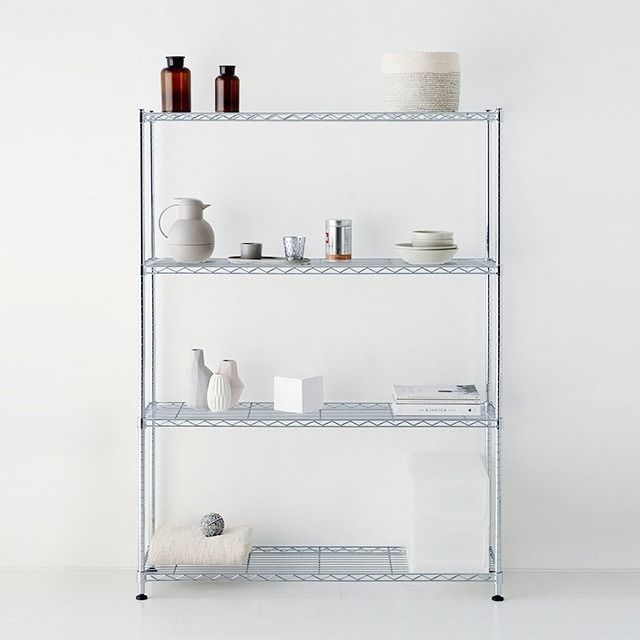無印良品 ステンレスユニットシェルフ ワイド 小［3色］ | 棚