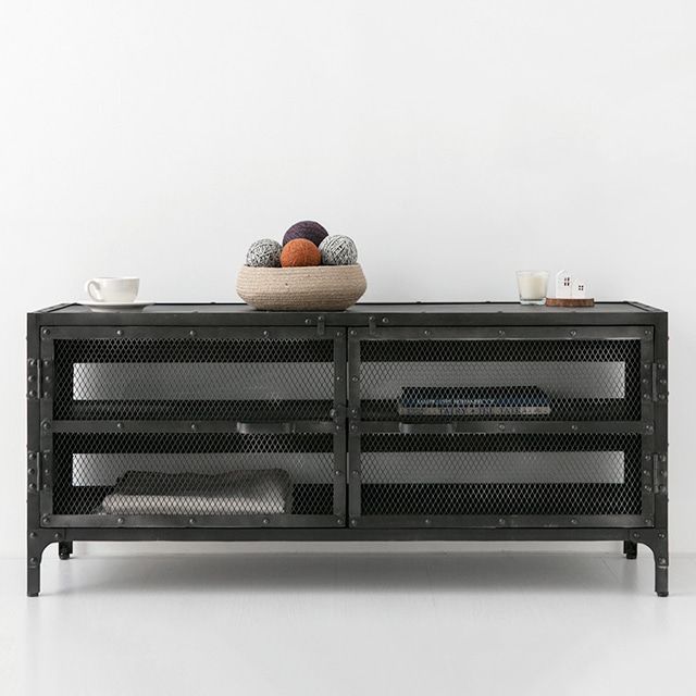 MARKET B PECRE キャビネット ブラック スチール 奥行き 39cm 幅 127cm