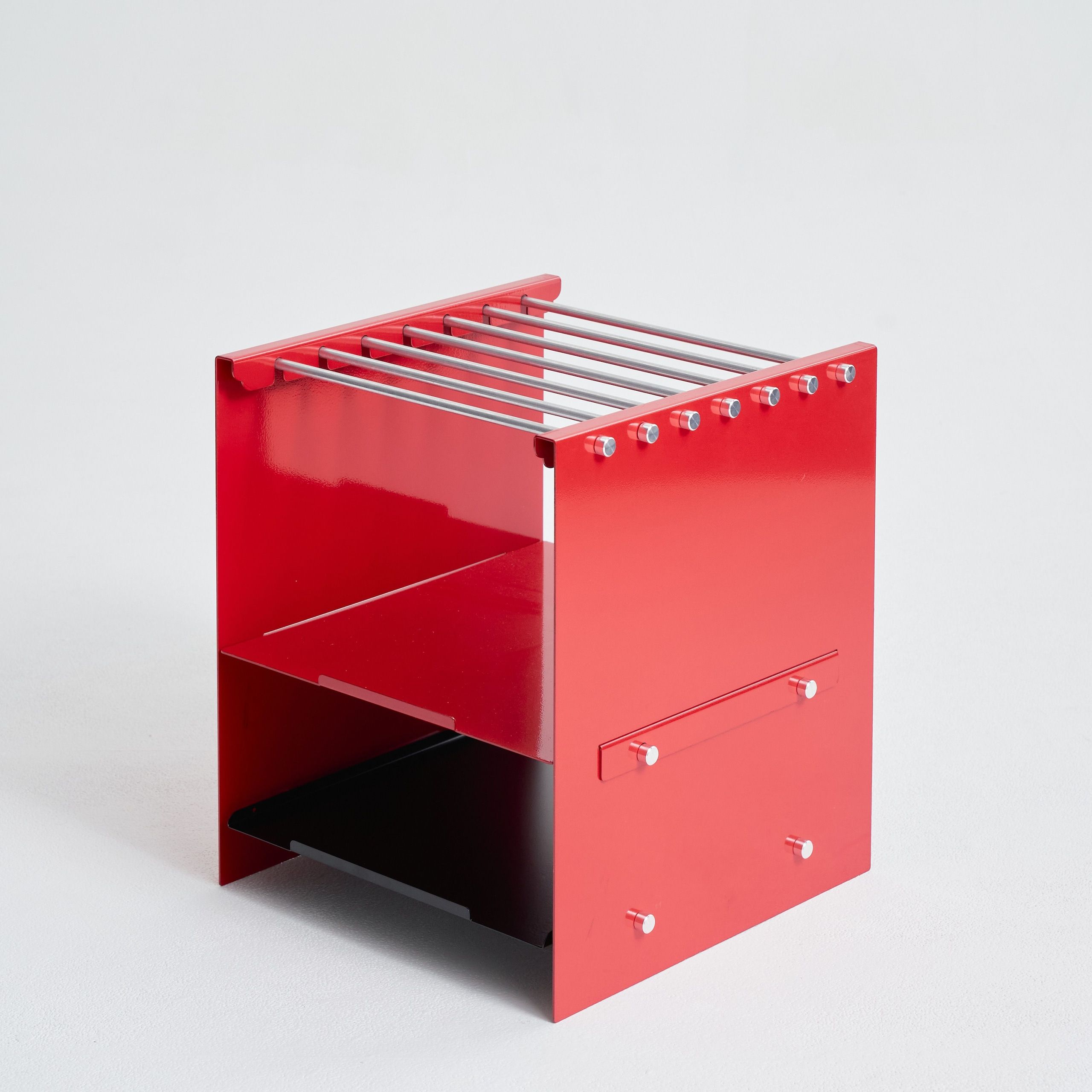 kito. スチール マガジンラック［2色］ レッド ブラック スチール 高さ