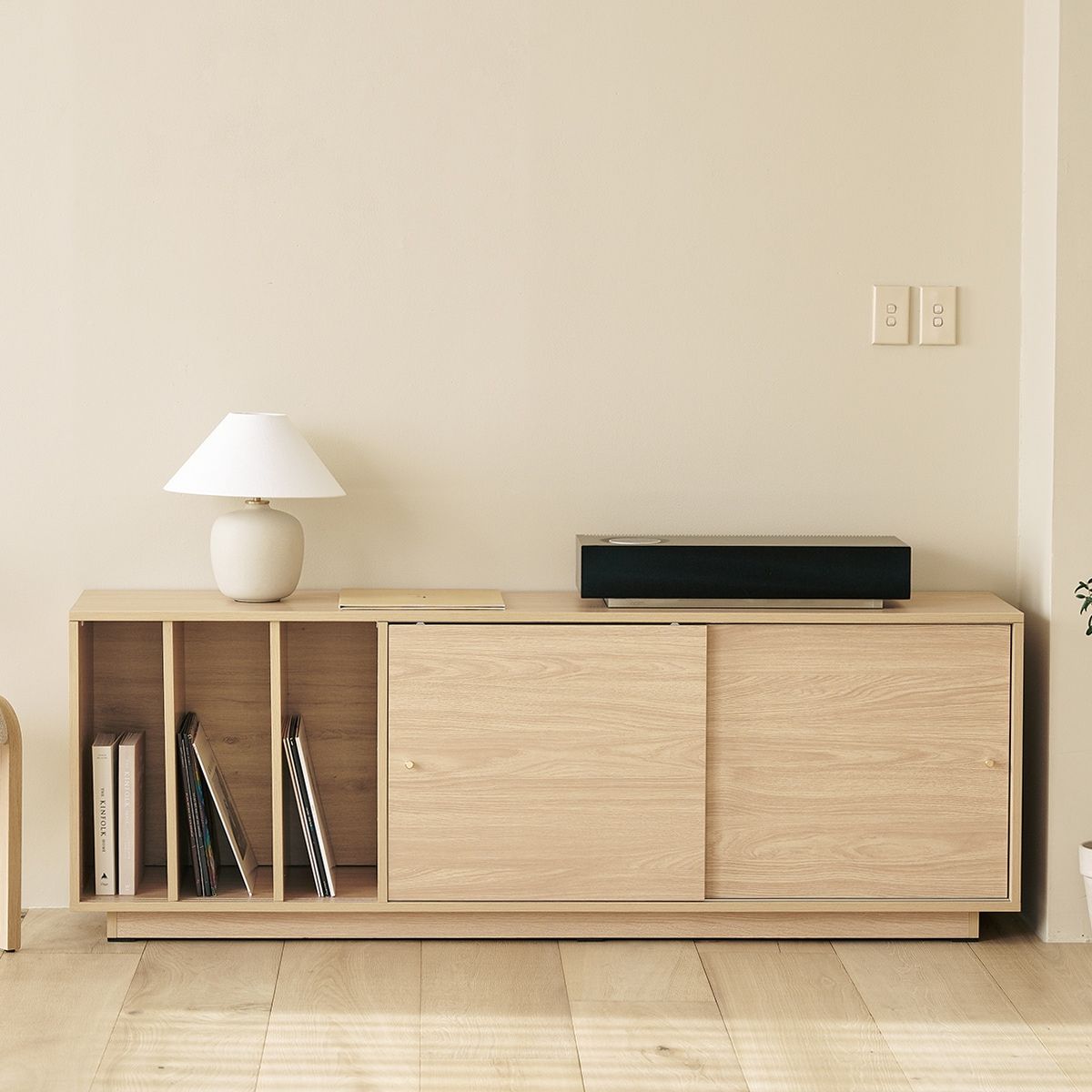 ING HOME MARTY LPレコード テレビボード 180cm［2色］ ライト