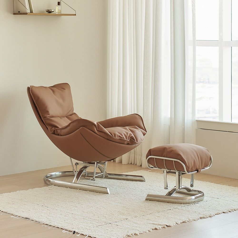 ロッキングチェア オットマン付き 1人掛け ING HOME Snug 1人掛け ロッキングチェア［3色］ グリーン ベージュ