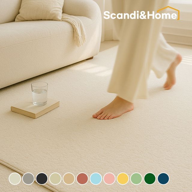 Scandi&Home CRAYON ショートパイル 洗えるラグ［12色・8サイズ