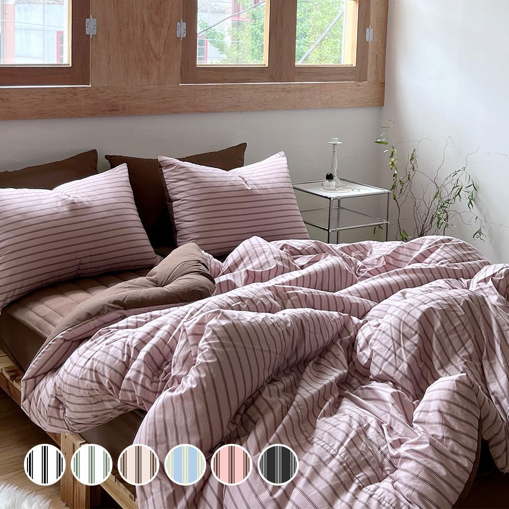 AREUMDREE HOME STRIPE カバーのいらない布団セット［6色・2種・3