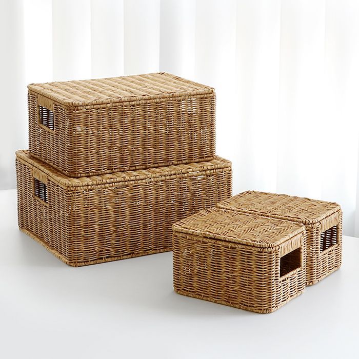   ラタンストレージバスケット - ベージュ ２つセット H&M HOME ラタンストレージバスケット | 収納・整理用品 | Ohouse