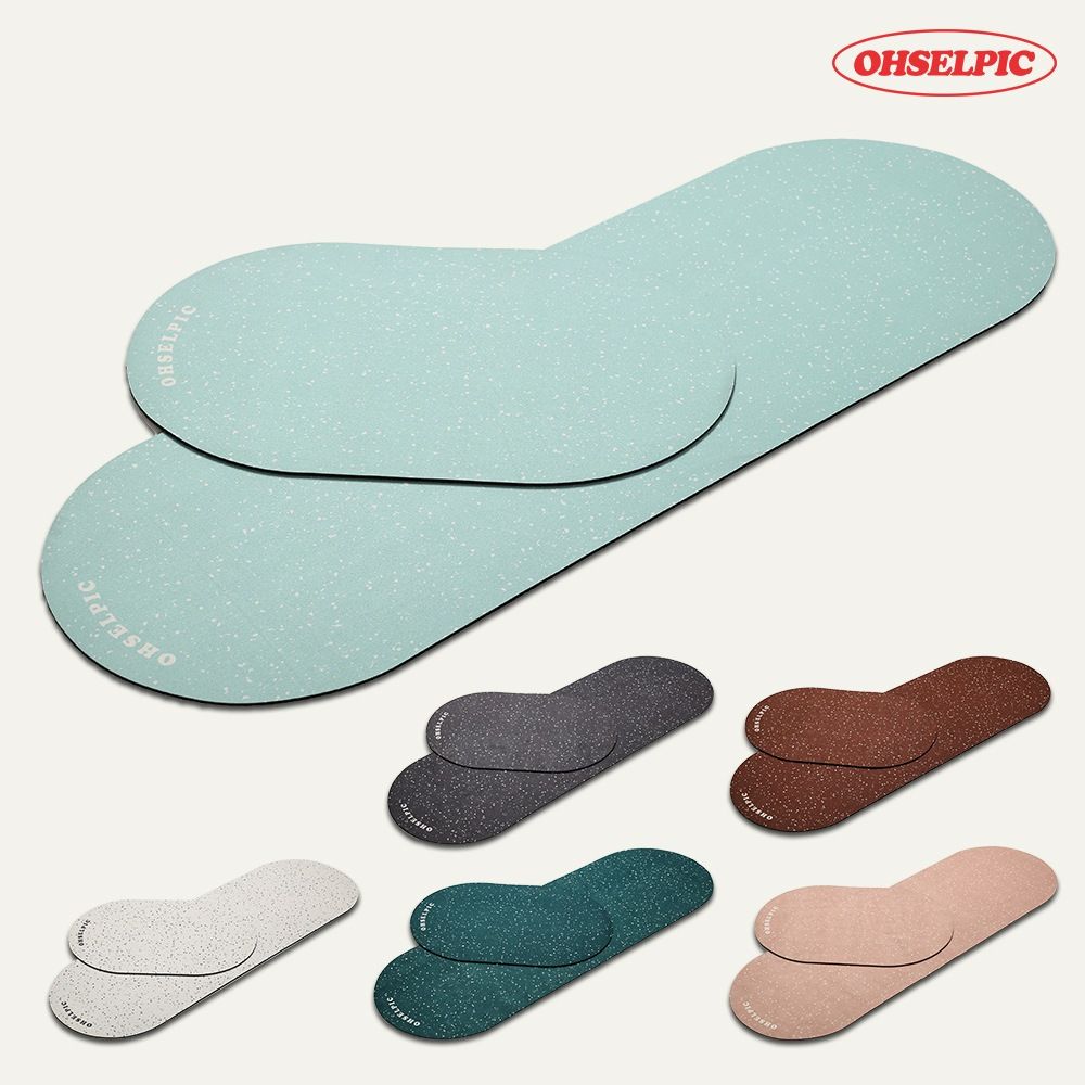 OHSELPIC OBJET CLUB オーバル 珪藻土マット M＆Lセット［6色・2種