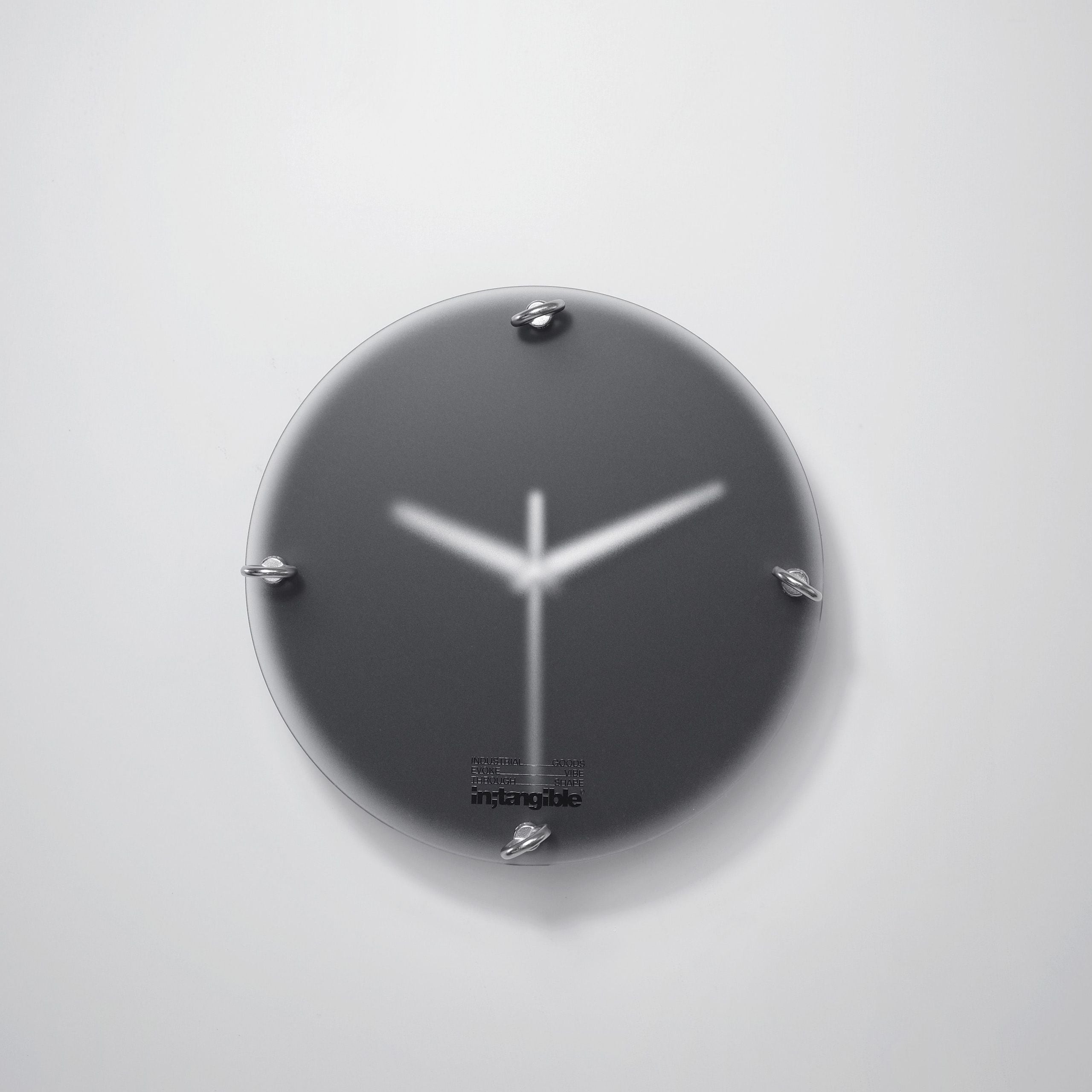 in;tangible evoke time;obscure wall 壁掛け時計［2色］ ブラック