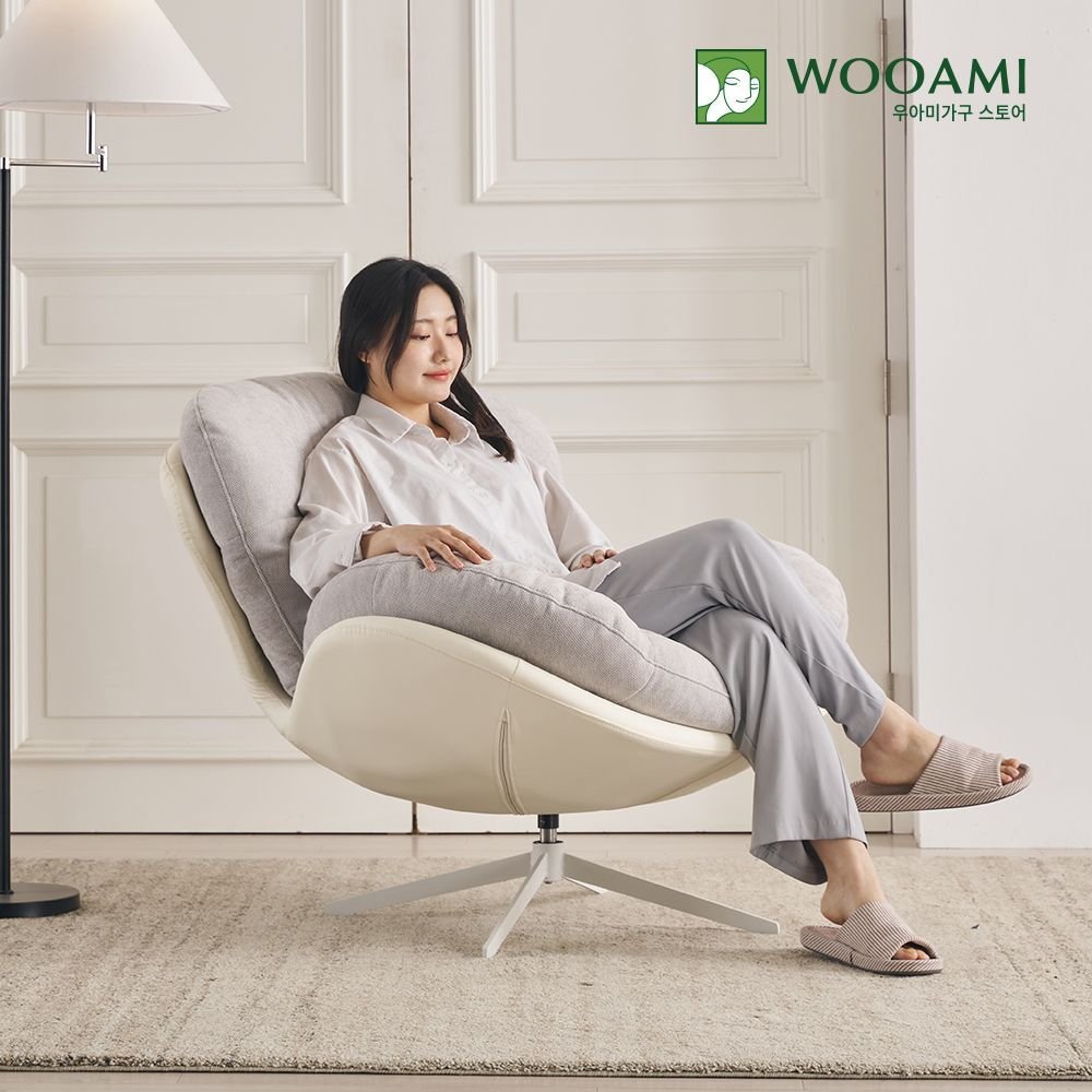 WOOAMI RELAX 回転式 1人掛け ソファ［4色］ グレー ベージュ ブラウン