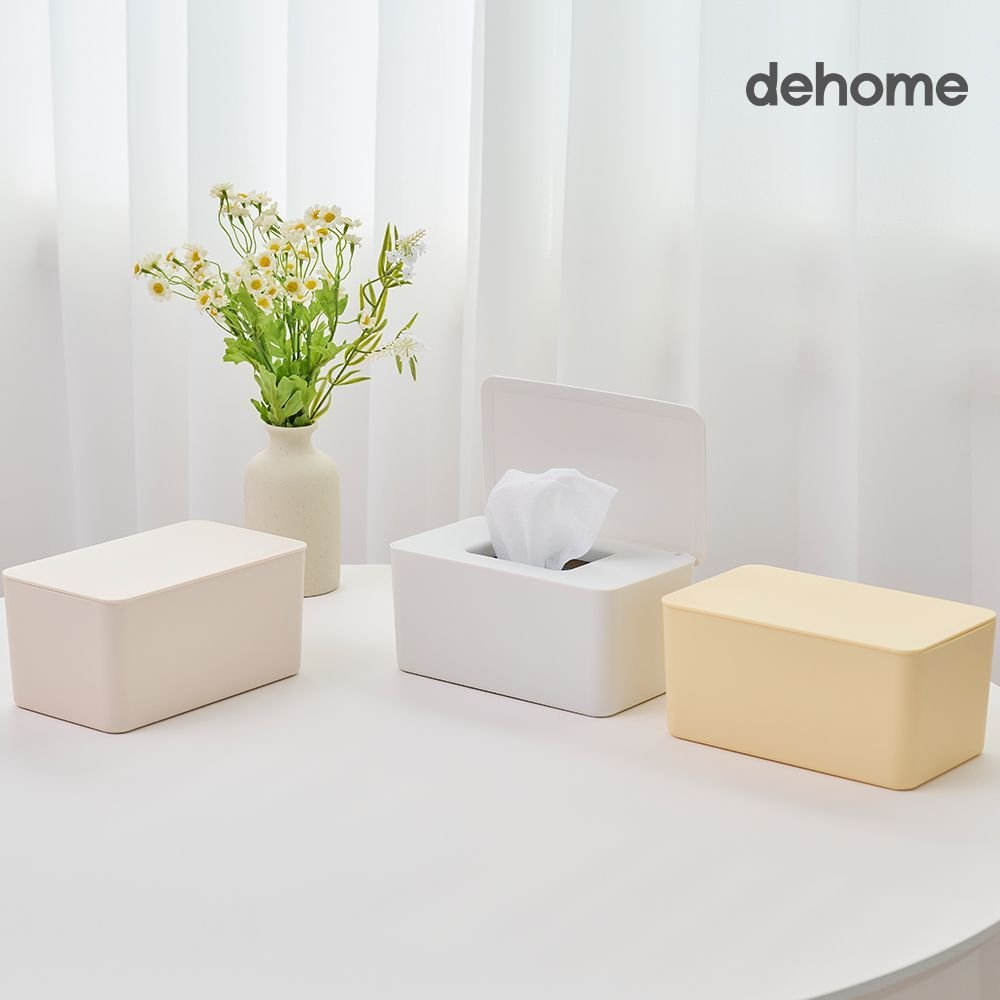 dehome ウェットティッシュ ケース［5色・2サイズ］ パープル ベージュ