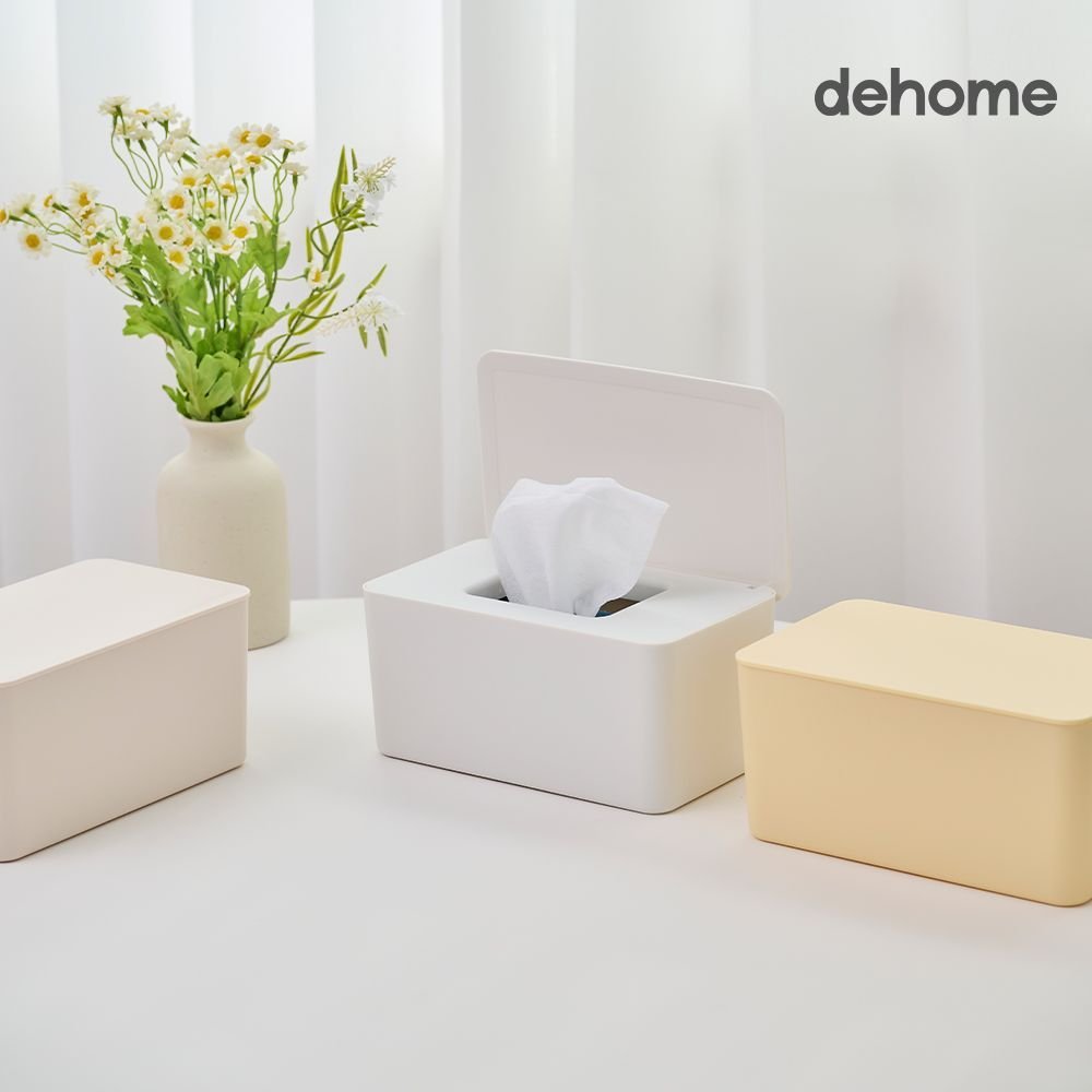 dehome ウェットティッシュ ケース［5色・2サイズ］ パープル イエロー