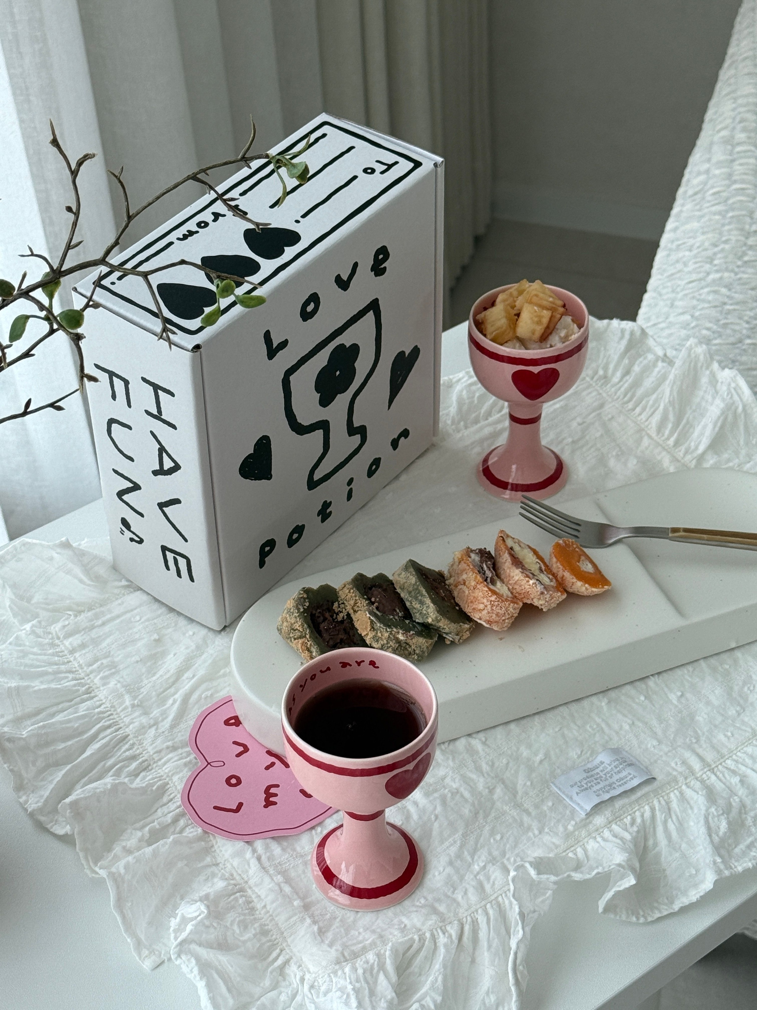 Pink Edition Ceramic Heart Wine Glass user photo