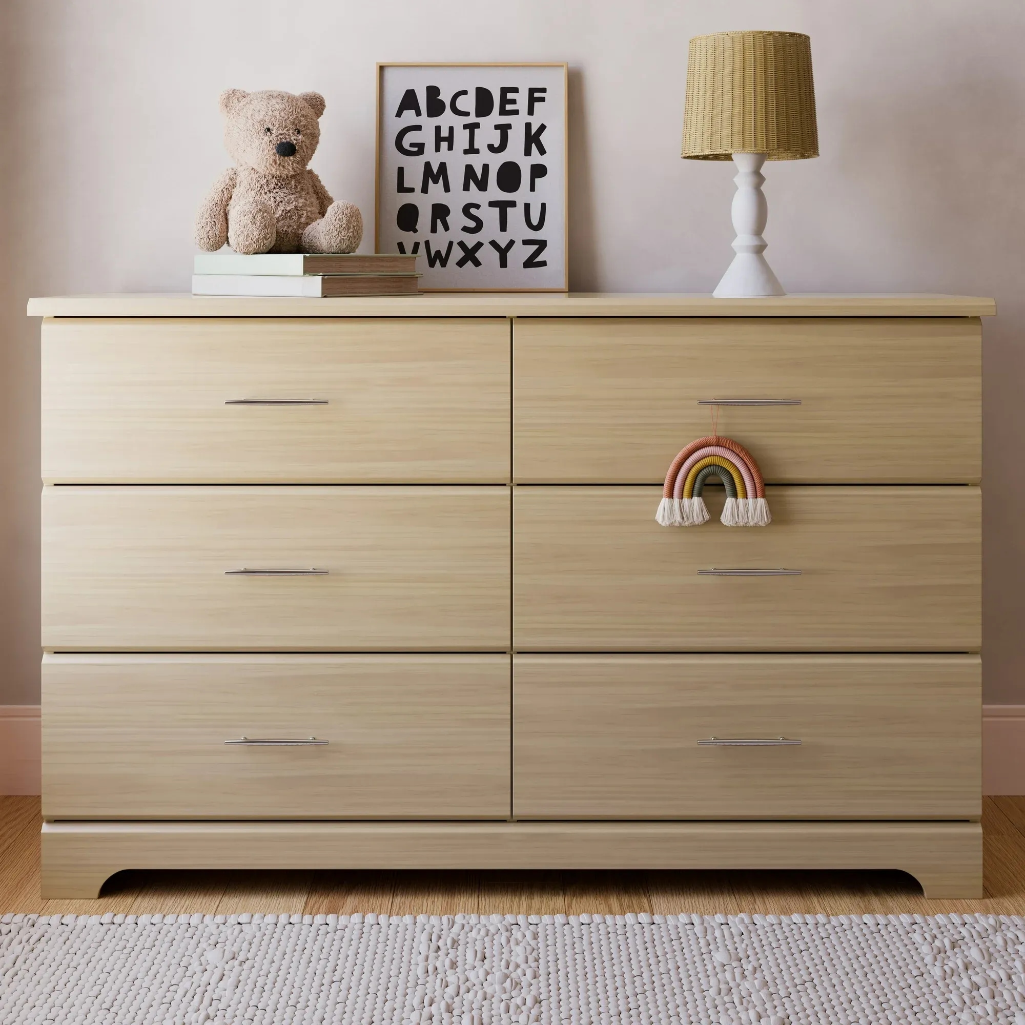 Walmart Brookside 6 Drawer Nursery Double Dresser | Cabinets | Ohouse