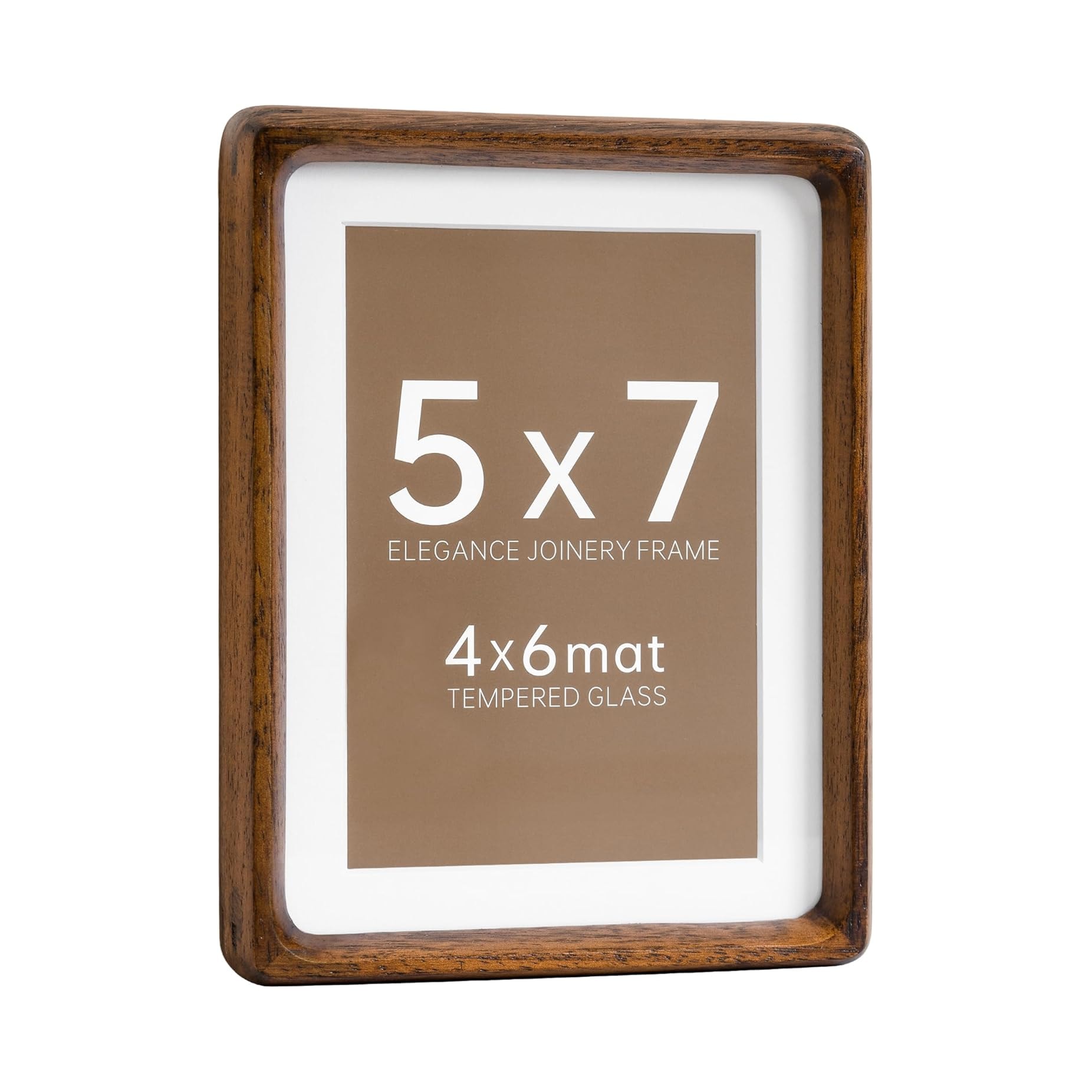 World Market Walnut Acacia Wood Scalloped Picture Frame (2 sizes